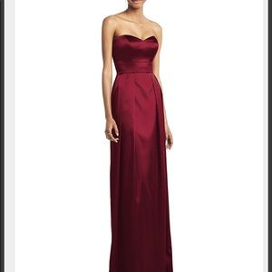 Red (dessy Claret) satin gown tailored to size 4